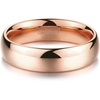 TRUMIUM 2mm 4mm 6mm 8mm Tungsten Wedding Band Ring for Men Women(6mm rose gold plated)