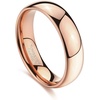 TRUMIUM 2mm 4mm 6mm 8mm Tungsten Wedding Band Ring for Men Women(6mm rose gold plated)