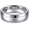 TRUMIUM 2mm 4mm 6mm 8mm Tungsten Wedding Band Ring for Men Women(6mm silver plated)