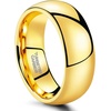 TRUMIUM 2mm 4mm 6mm 8mm Tungsten Wedding Band Ring for Men Women(8mm 24k gold plated)