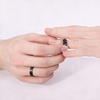 TRUMIUM 4mm 6mm 8mm Black Tungsten Rings for Men Women Step Edges Size 4-15(8mm Black I Love You(Step Edge))