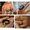 TRUMIUM 4mm 6mm 8mm Black Tungsten Rings for Men Women Step Edges Size 4-15(8mm Blue)
