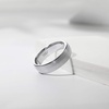 TRUMIUM 4mm 6mm 8mm Tungsten Ring Wedding Band for Men Women Two Tone Rings(6mm Silver Dome)