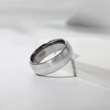 TRUMIUM 4mm 6mm 8mm Tungsten Ring Wedding Band for Men Women Two Tone Rings(8mm Silver Dome)