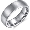 TRUMIUM 4mm 6mm 8mm Tungsten Ring Wedding Band for Men Women Two Tone Rings(8mm Silver Dome)