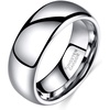 TRUMIUM 2mm 4mm 6mm 8mm Tungsten Wedding Band Ring for Men Women(8mm silver plated)