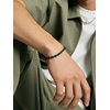 ChainsHouse Stainless Steel Twisted Rope Chain Bracelet for Men, Silver/Black/14K Gold Plated Link Bracelet, 3MM/6MM, 7.5″/8.3″/9″ Lengths, Gift Box Included(B.6MM-Black)