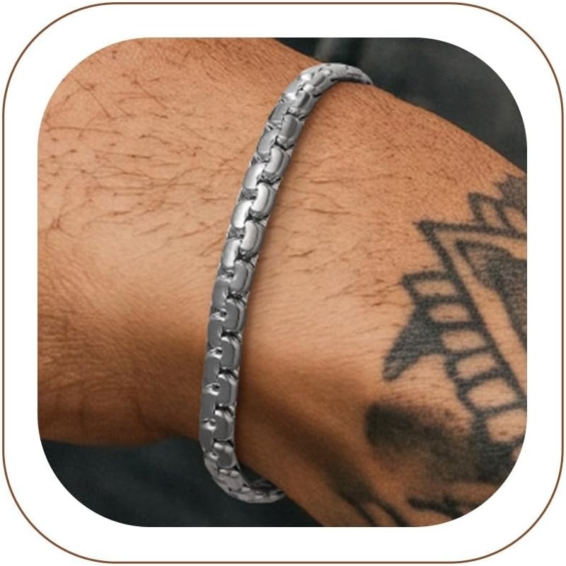 image:imageChainsHouse Flat Box Link BraceletUnisex Design316L Stainless SteelSteel