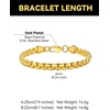 ChainsHouse Flat Box Link Bracelet,Unisex Design,316L Stainless Steel(Gold Plated)