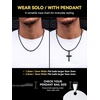 ChainsHouse Stainless Steel Rope Chain Men Button Clasp Twisted Necklace(Black)