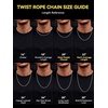 ChainsHouse Stainless Steel Rope Chain Men Button Clasp Twisted Necklace(Black)
