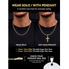 ChainsHouse Stainless Steel Rope Chain Men Button Clasp Twisted Necklace(Gold)