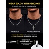 ChainsHouse Stainless Steel Rope Chain Men Button Clasp Twisted Necklace(Silver)
