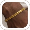 ChainsHouse Flat Box Link Bracelet,Unisex Design,316L Stainless Steel(Gold Plated)