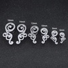 2G-5/8” Stainless Steel Double Flared Screw Ear Gauges Wings Ear Tunnels Ear Plugs Expanders Body Piercing Jewelry