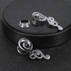 2G-5/8” Stainless Steel Double Flared Screw Ear Gauges Wings Ear Tunnels Ear Plugs Expanders Body Piercing Jewelry
