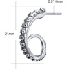 Stainless Steel Gothic Punk Stud Earrings for Women Men Curved Octopus Earrings Studs for Girls