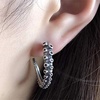 Stainless Steel Gothic Punk Stud Earrings for Women Men Curved Octopus Earrings Studs for Girls