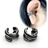 Vintage Stainless Steel Ear Cuff Earring No Piercing Cartilage Clip on Earrings Punk Earring Hoop Variety
