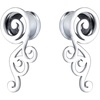 2G-5/8” Stainless Steel Double Flared Screw Ear Gauges Wings Ear Tunnels Ear Plugs Expanders Body Piercing Jewelry