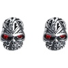 Cubic Zirconia Skull Stud Earrings Surgical Steel Punk Halloween Stud Earrings for Women Men